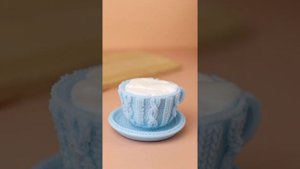 Чашка с блюдцем - пять вариантов заливки