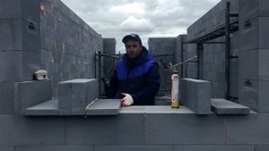 Олег Се | Быстрое изготовление U-блока из газобетона. DIY