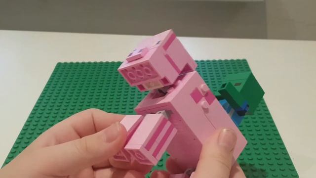 Обзор LEGO Minecraft  21157 Свинья и Зомби-ребёнок