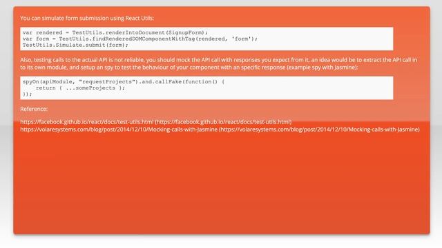 How can I test form submit in React? смотреть онлайн
