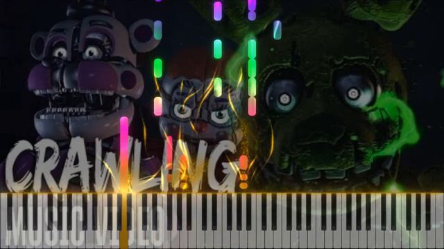 FNAF SONG CG5 & Dolvondo Crawling - Piano Tutorial смотреть онлайн
