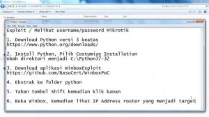 Mikrotik! Exploit User & Password Winbox