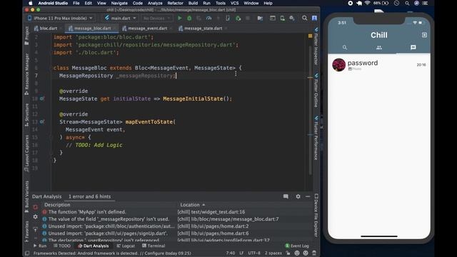 Build Flutter Tinder Clone with Firebase & BLoC #33/41 Message Bloc смотреть онлайн