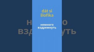 Slovo šlofík | Полезные фразы на чешском