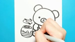 HOW TO DRAW A CUTE TEDDY BEAR, EASY