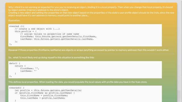 Vuejs 2, VUEX, data-binding when editing data