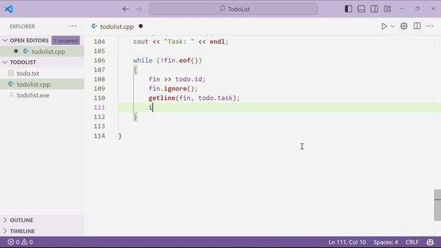 Todo List Implementation in C++ | File Handling with source code | Urdu/Hindi
