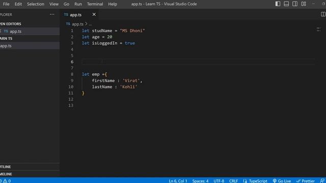 Defining Types with Interfaces  Part 1  #typescript  #typescripttutorial