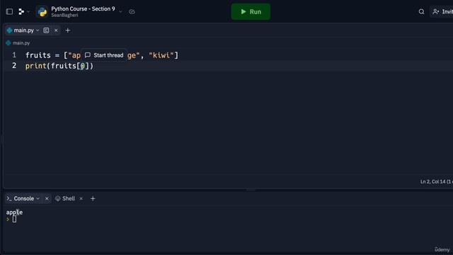4. Index Method || 10. Beginner Functions with Inputs || Python Professional Course