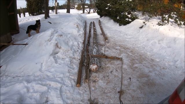 Прорубаем лед на пруду. Немного дров. Нас продолжает засыпать снегом. смотреть онлайн