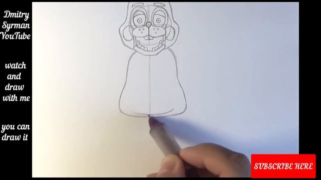 How to draw Toy Bonnie, five nights at freddy's characters смотреть онлайн