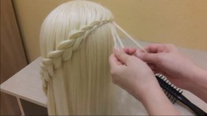 Коса водопад.Красивое плетение..?Прически.?beautiful pletenie.?Kreativ.?Pricheska.?