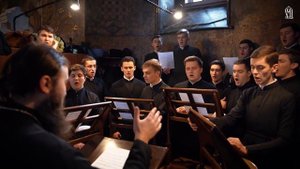 "Взбранной воеводе..." - хор КДАіС під керівництвом архім. Леонтія (Тупкала)