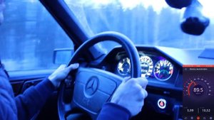 разгон 0-100 км/ч на w124 m111 январь 7.1