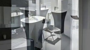 Дизайн ванной в черно белых тонах