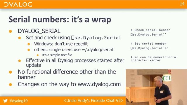 Dyalog '19: Uncle Andy's Fireside Chat v5 смотреть онлайн