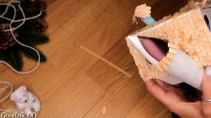 Как Сделать ❄ Новогодний домик своими руками ? Из картона / DIY ? Christmas cardboard house ✨