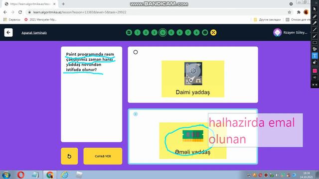 Mars Algoritmika 6 ci sinif Modul 1 Ders 2 смотреть онлайн