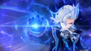 Кат-сцена: Нёвиллет запечатывает воду Первозданного моря в крепости Меропид