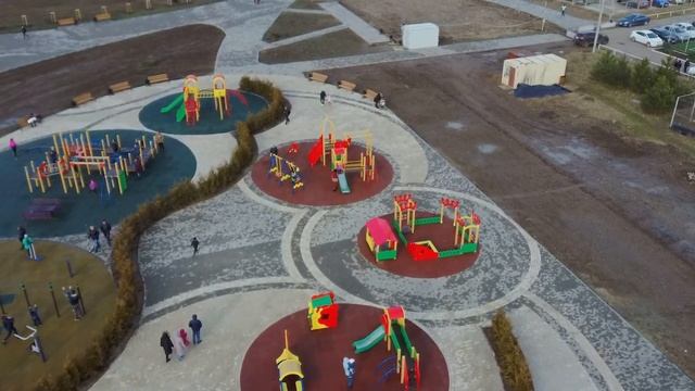 Набережная Белореченска новый парк с ласточкиного полёта