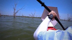 Trying to sail with an umbrella