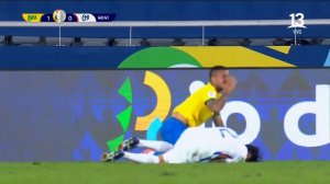 Patada Gabriel Jesús - Brasil 1-0 Chile | Copa América 2021 | Canal 13 Chile 02/07/2021