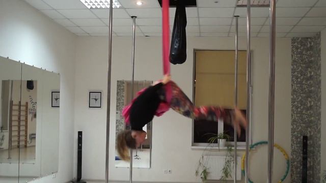 Воздушные полотна | Aerial silks #6 | Трюк корзинка | Воздушная гимнастика