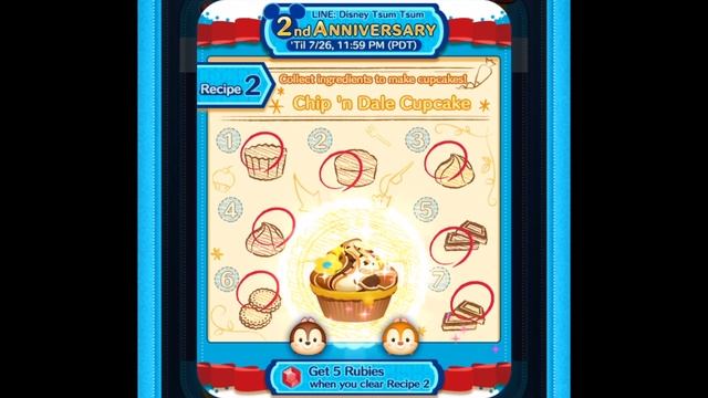 Disney Tsum Tsum 2nd Anniversary Event (Cupcakes) Gameplay смотреть онлайн
