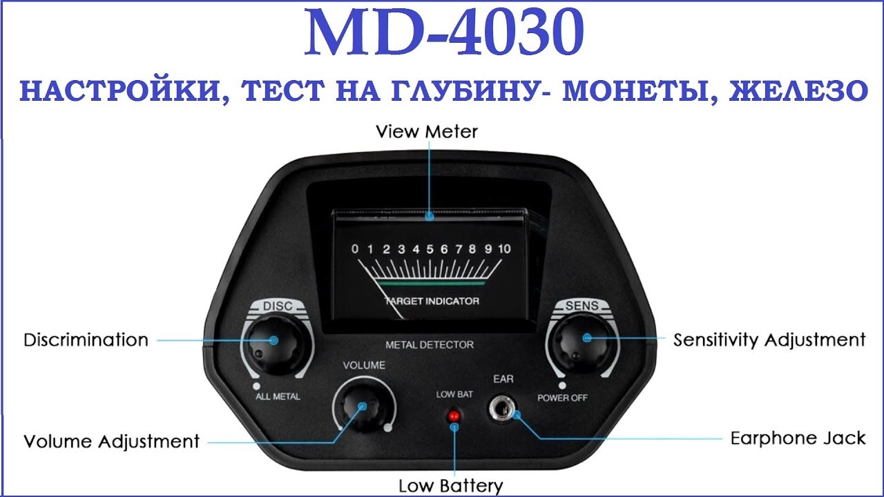 Китайский металлоискатель для чермета и монет MD-4030. Полный обзор и тест.