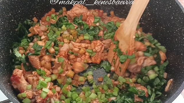 Лагман суйру с курицей.Вкусный ужин быстрого приготовления.