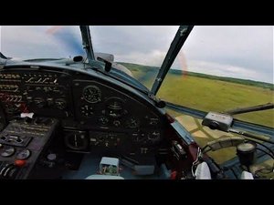 Взлет на самолете Ан-2 из кабины.