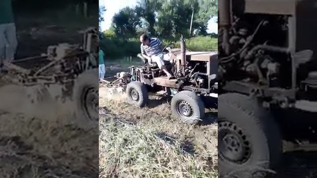 Транспортерная картофелекопалка с автономным приводом