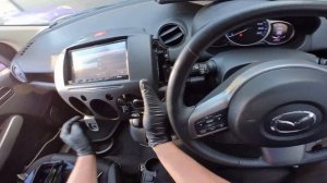 Mazda Demio 2012 head unit stereo removal