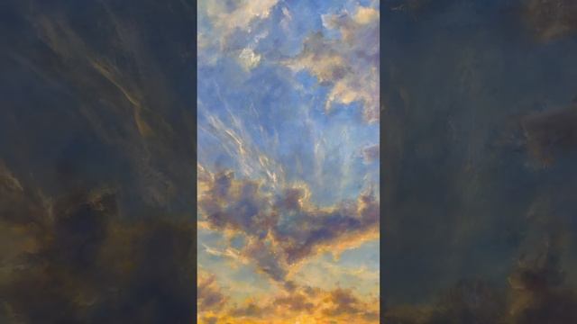 8 сеансов работы над картиной в одном видео. 120 x 47 см. Холст, масло. Мой рай. #oilpainting #sea