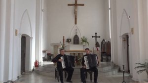 Р. Бажилин. Вальс из музыки к спектаклю "Восемь любящих женщин". Исполняют Роман и Нколай Бажилины