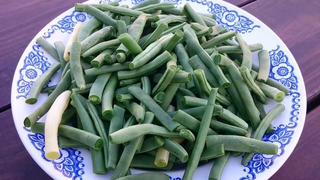 Заготовка на зиму спаржевой фасоли. Вариант заморозка. смотреть онлайн
