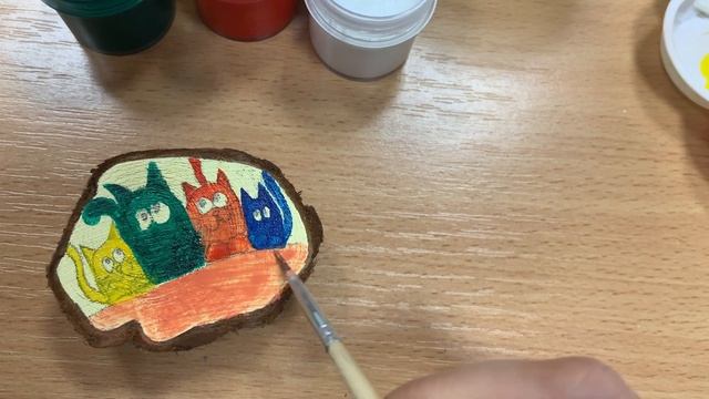 РОСПИСЬ НА ДЕРЕВЯННОМ СПИЛЕ [МК] смотреть онлайн