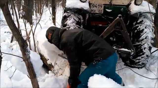 В лес за дровами на Юмз. Зимний лес. Часть 1