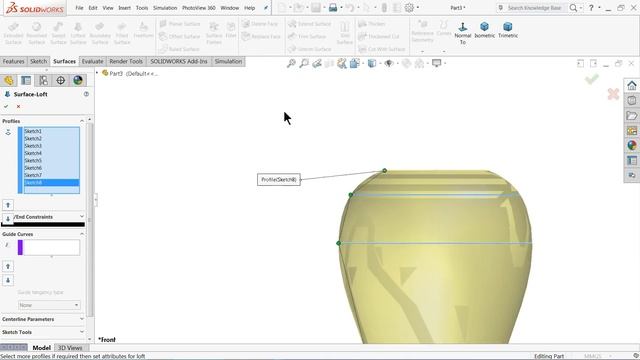 SolidWorks Surface Tutorial Bottle