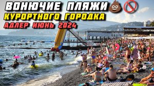 Пляжи вонючки в Адлере. 2024.