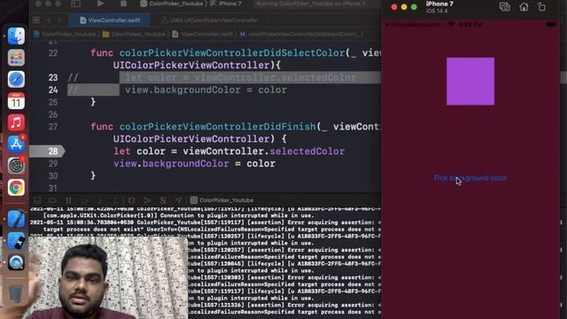 iOS 14 - Color Picker Controller or Color Picker in Swift 5 Xcode 12 Hindi (UIKit) 2021. смотреть онлайн