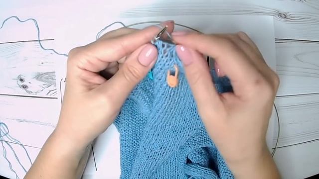 Как связать очень простой топ спицами из льняной пряжи.