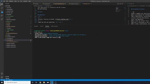 My README.md Generator смотреть онлайн