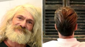 После похода в парикмахерскую бездомный испанец изменился до неузнаваемости