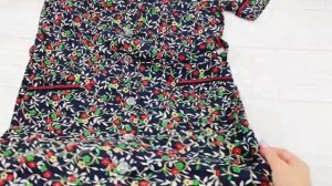 Халат на пуговицах цветы. Код:1073.