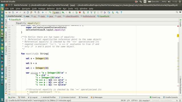 Android Kotlin Tutorial #155 - Equality смотреть онлайн