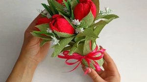 ?5 ИДЕЙ УДИВИТЕЛЬНО КРАСИВЫХ ВЕСЕННИХ ПОДЕЛОК ИЗ ГОФРИРОВАННОЙ БУМАГИ СВОИМИ РУКАМИ.