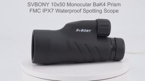 SV45 Monocular 10x50mm Telescope Nitrogen-filled IPX7 BaK4 FMC SV45 Hiking/Traveling