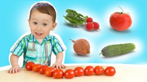 Учим цифры и овощи на русском языке #видеодлядетей