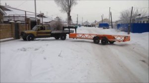 ПОЛУПРИЦЕП "БАТРАК" АМЕРИКАНСКОГО ТИПА (GOOSENECK) С ТЯГАЧОМ НА БАЗЕ АВТОМОБИЛЯ ВИС - 2346